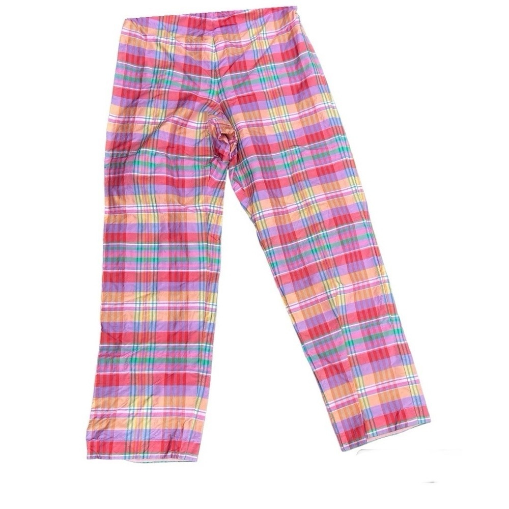 Vintage Ralph Lauren Black Label Silk Madras Capri Pants RARE classic